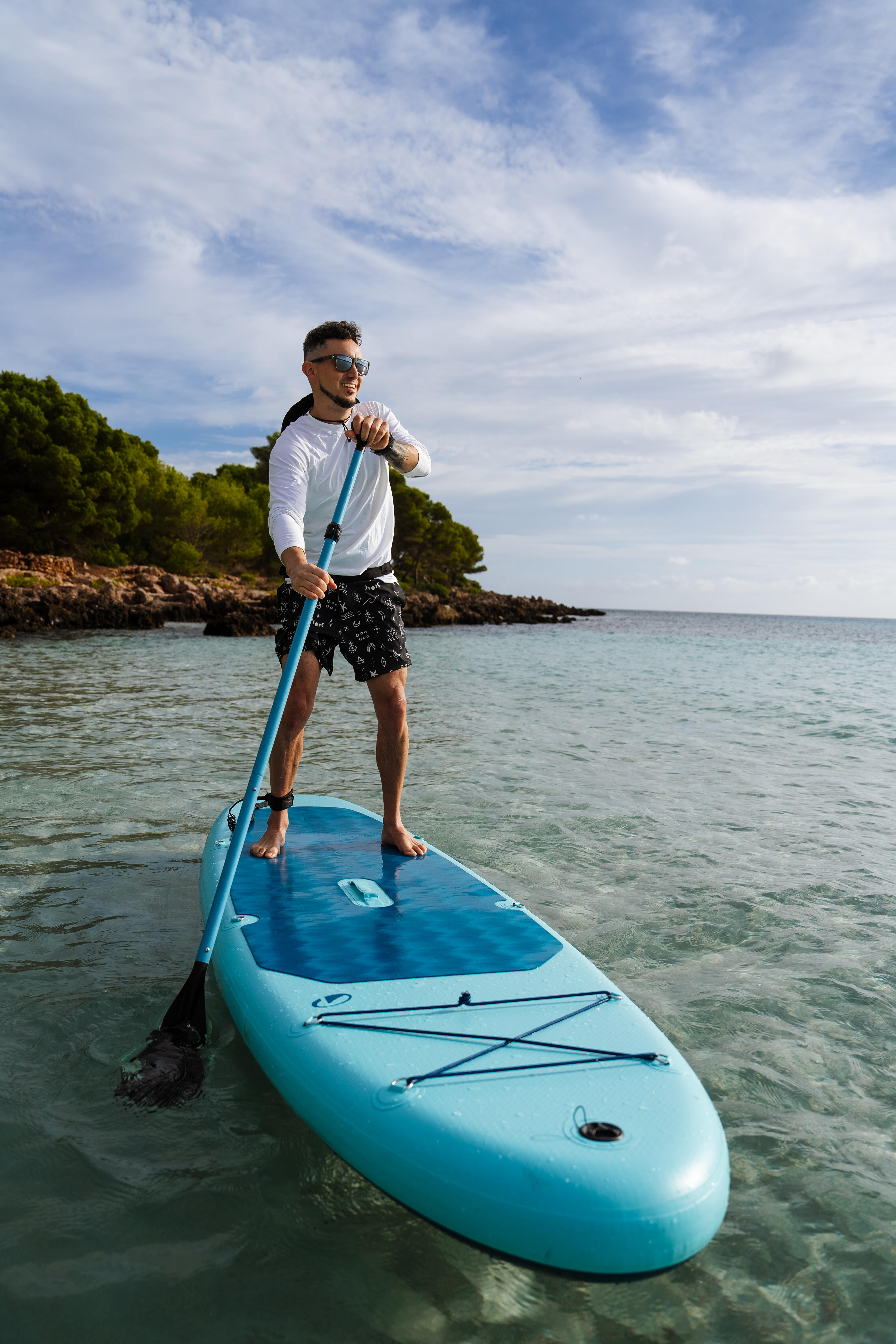 Paquete de stand up paddle inflable de 10'6 para 1 a 2 personas